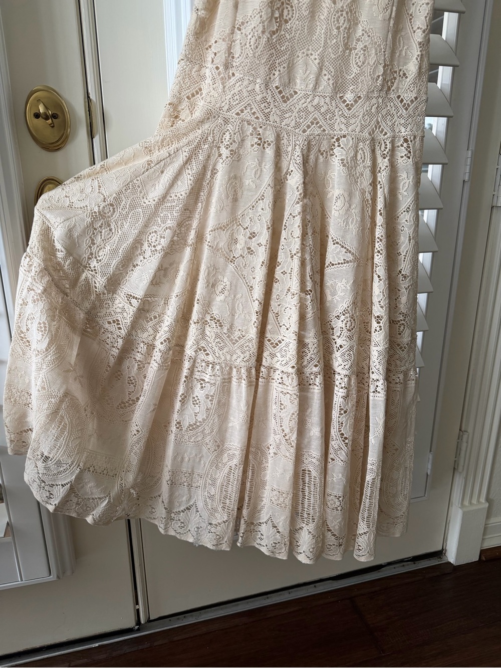 Ralph Lauren Sleeveless Creamy Blush Lace Midi Dress - Picture 5 of 7